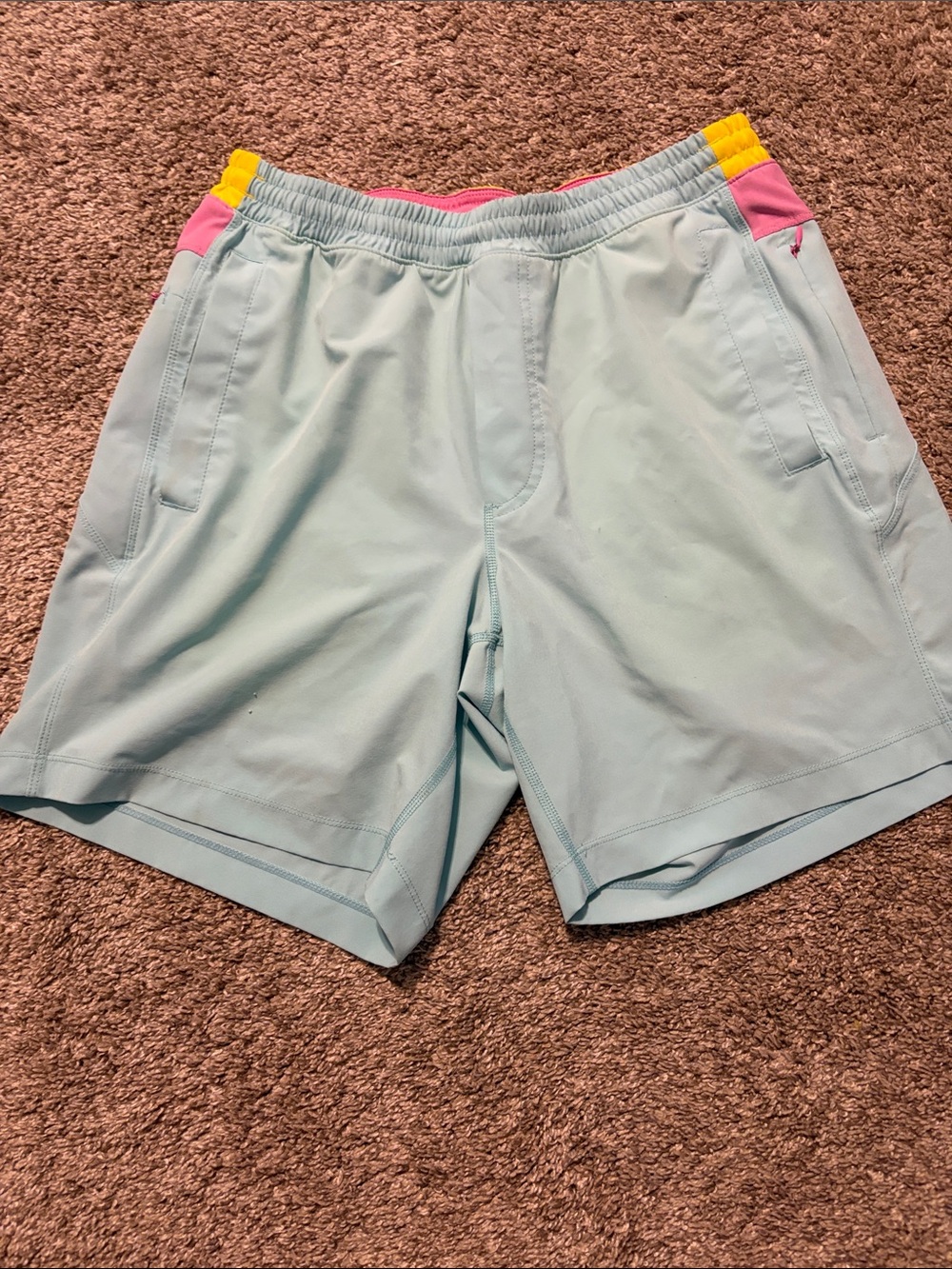 BirdDogs Classic Boomstick Men's Pink & Teal Lined Athletic‎ Shorts Medium